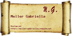 Meller Gabriella névjegykártya